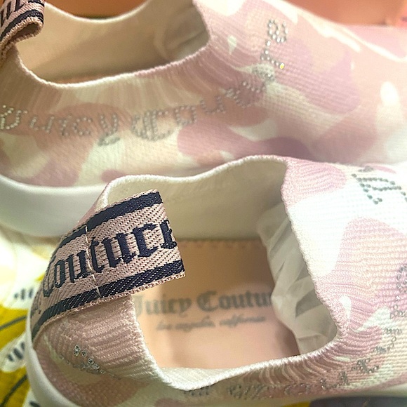 Juicy Couture Pink & White Women’s Avarie Knit Slip-On Joggers Sneakers (NWT) - Picture 5 of 13